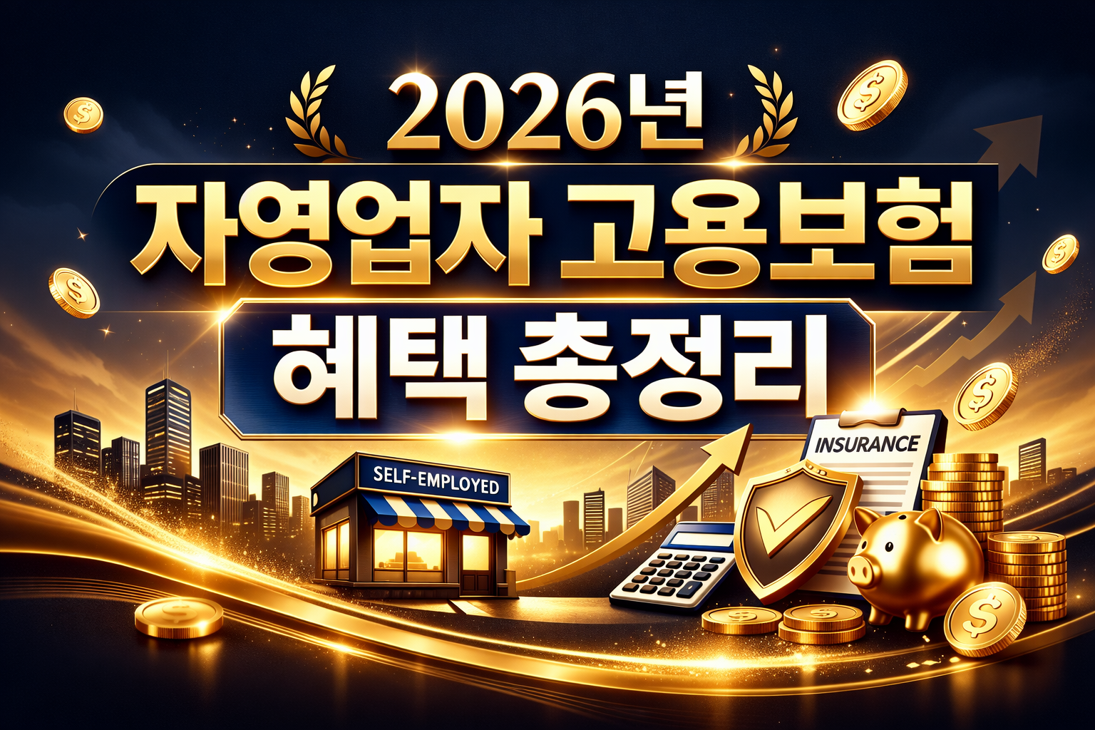 2026년 자영업자 고용보험 혜택 총정리 썸네일 이미지 &mdash; 환급 확인법, 지원 혜택, 가입 조건, 실업급여 가능 여부까지 한눈에 정리 (self-employed employment insurance benefits 2026)