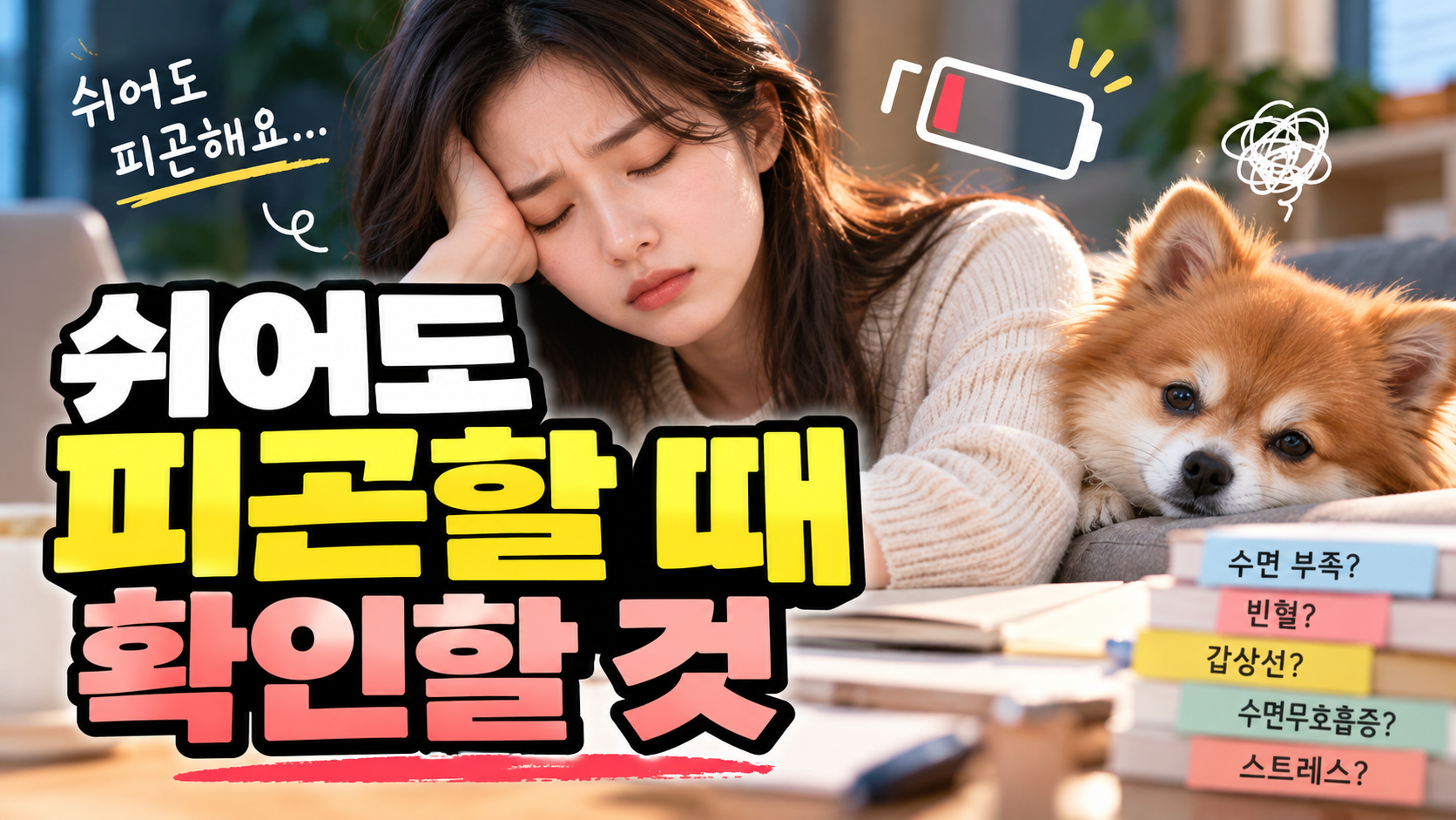 쉬어도 피곤할때