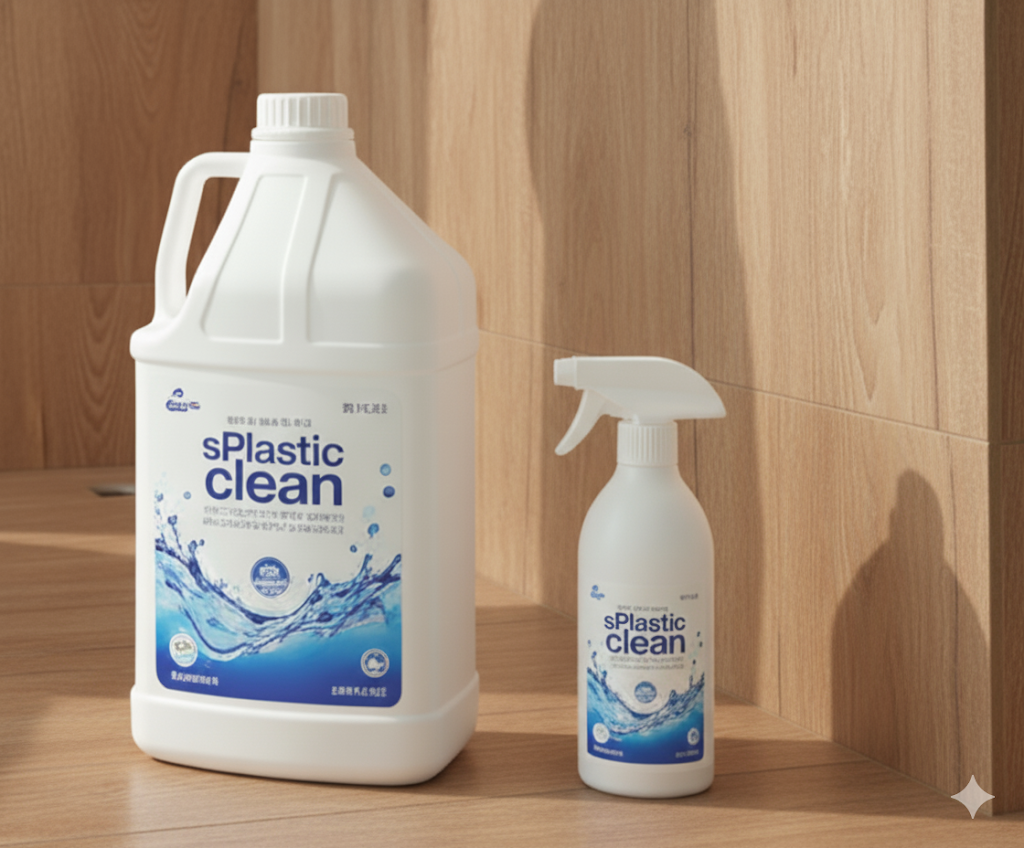 삼양플라스틱의 대표 청소용품 용기인 m4000 4L 말통과 sp500 500ml 스프레이 공병. HDPE 용기 공장을 찾는 B2B 고객을 위한 최적의 선택