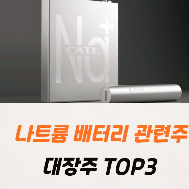 나트륨 배터리 관련주 대장주 테마주 수혜주 TOP3