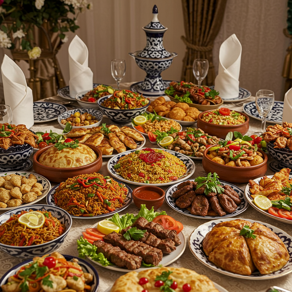 우즈베크 결혼식 음식(전통, 조리 의례, 공동체 문화)