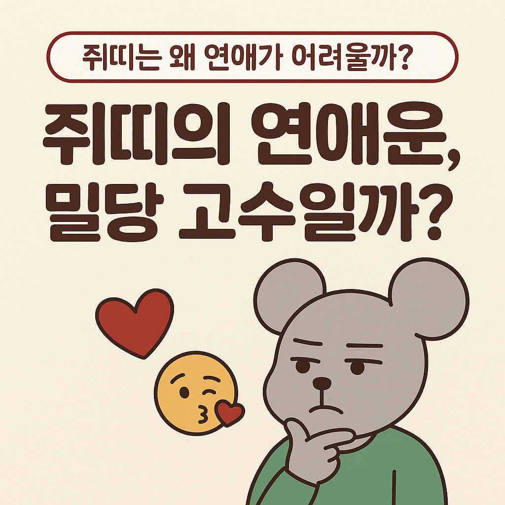 쥐띠와 연애 중이라면 꼭 봐야 할 성격 & 궁합 분석