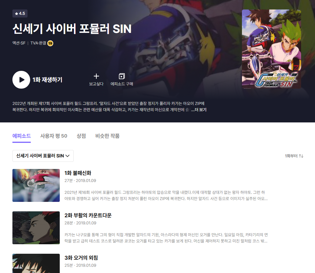 라프텔 사이버 포뮬러 신