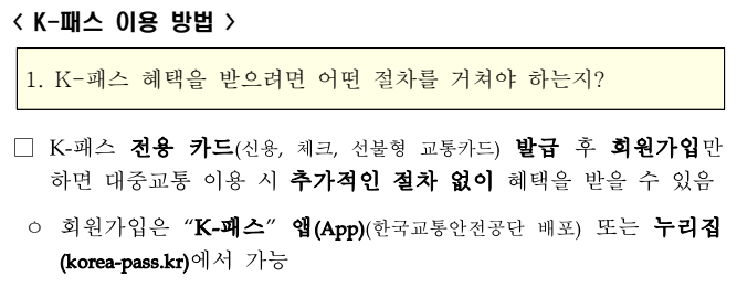 K-패스 이용 방법