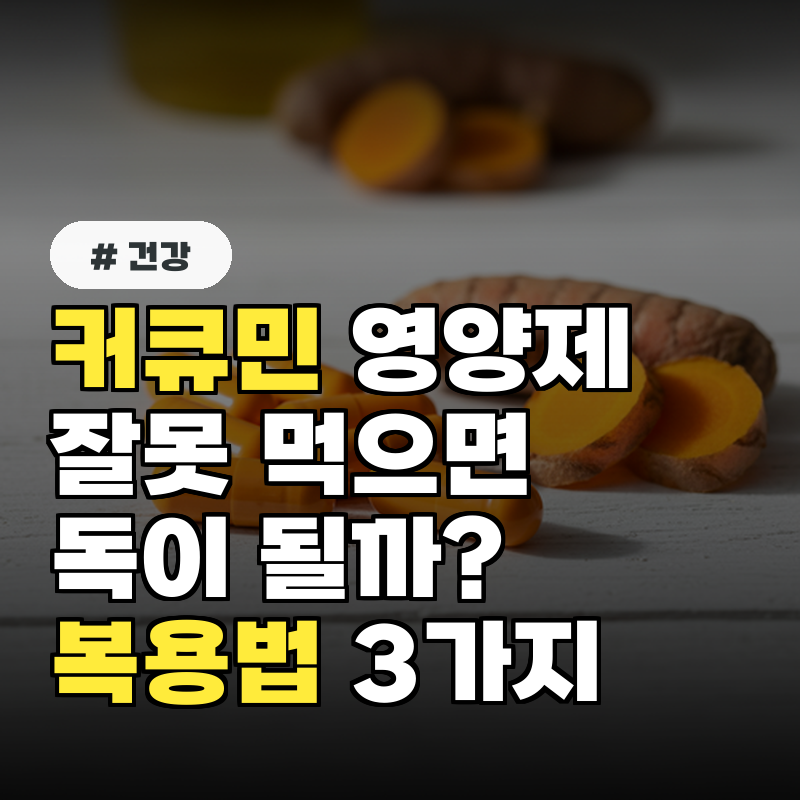 커큐민 영양제, 잘못 먹으면 독 부작용 줄이는 복용법 3가지