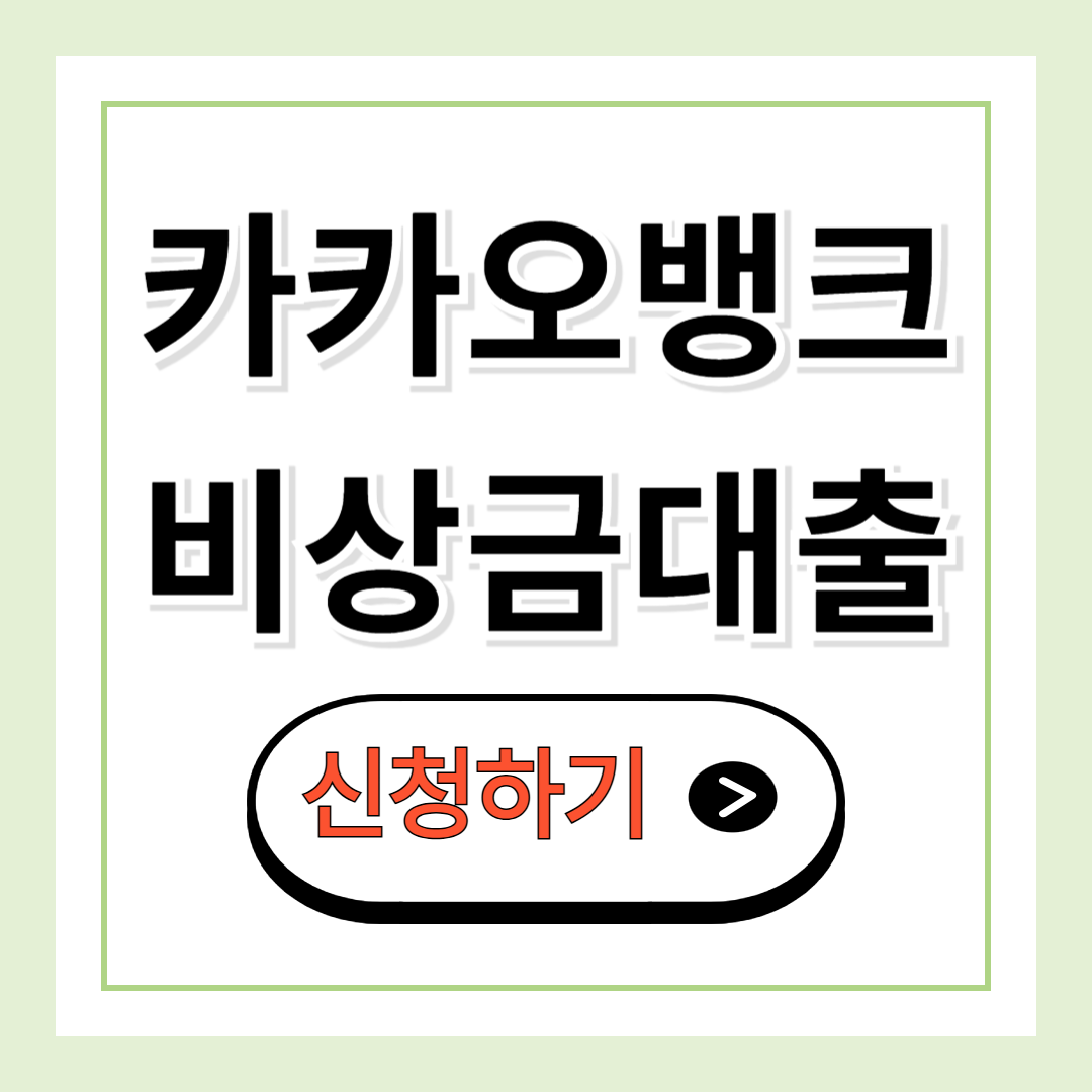 카카오뱅크 비상금 대출