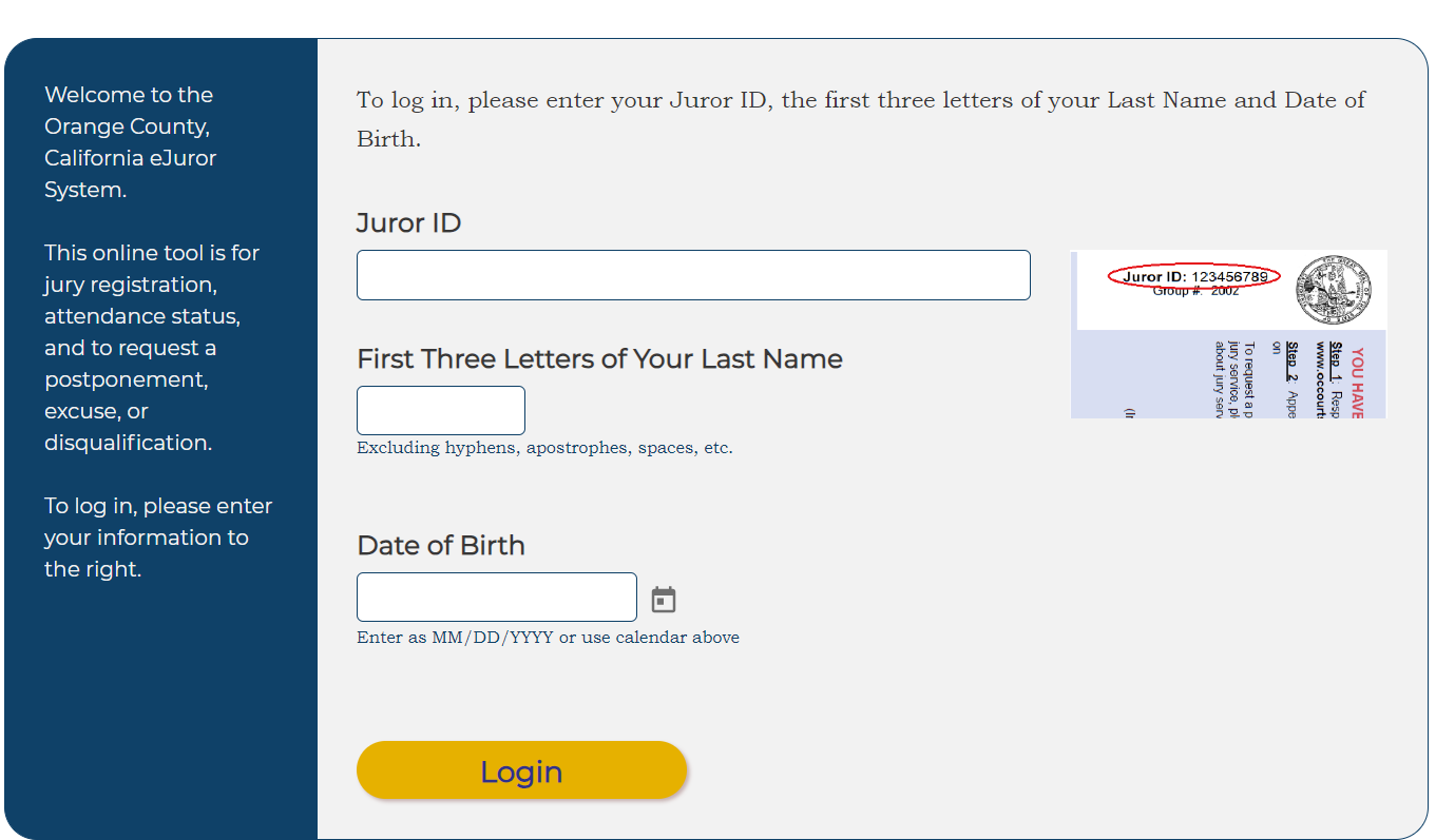 미국 배심원 불출석 사유 입력