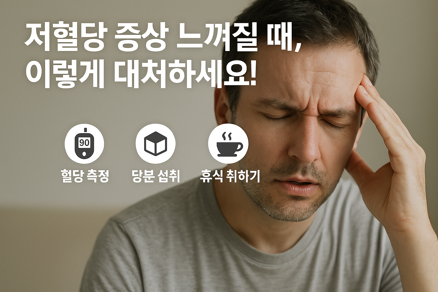 저혈당 증상 느껴질 때, 이렇게 대처하세요! 관련 이미지