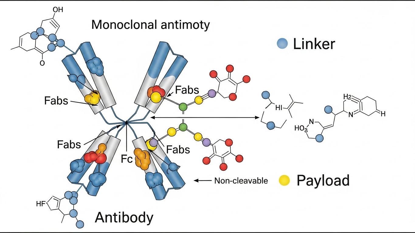ADC 항체약물접합체 구조 도식