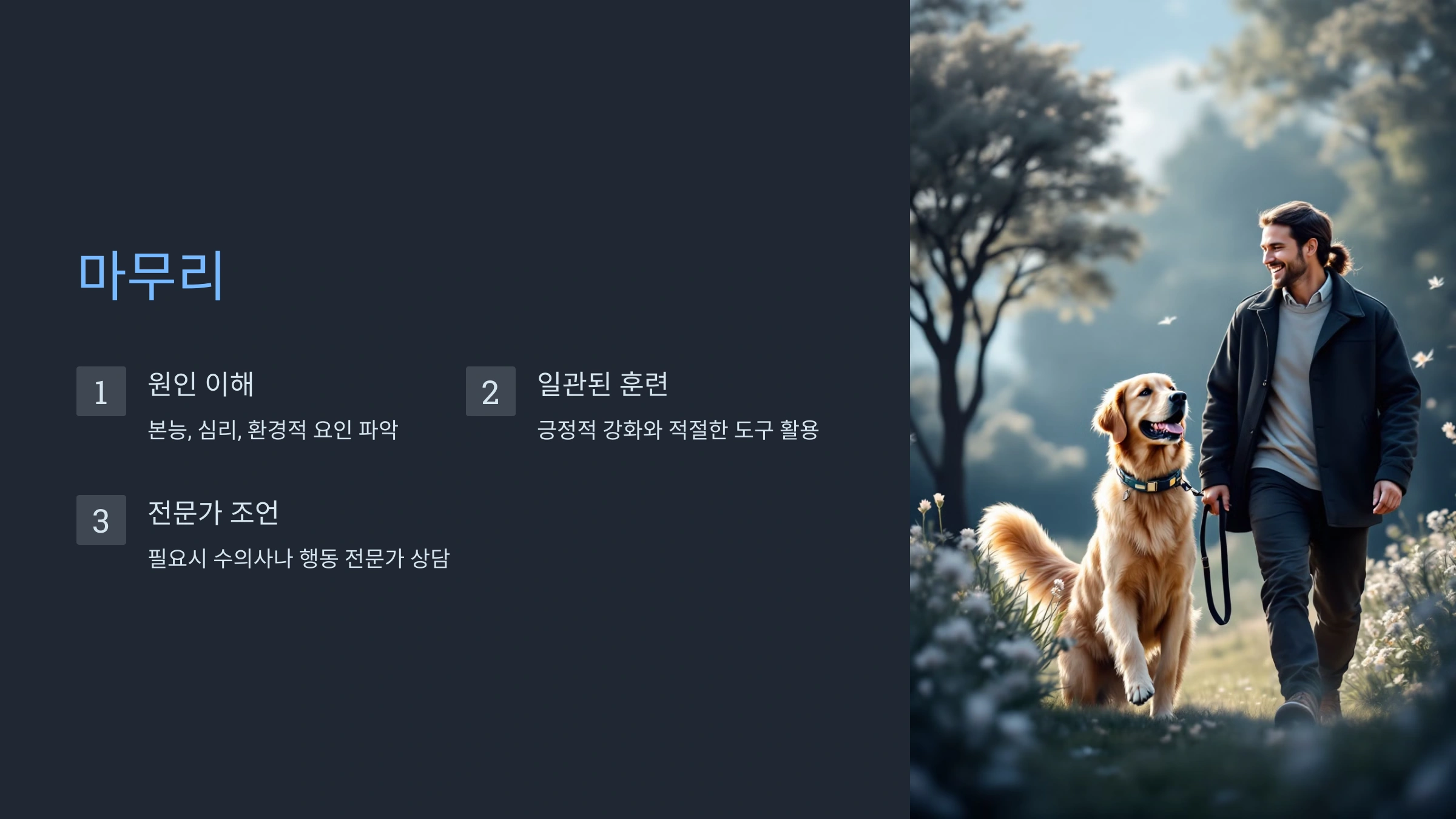 강아지가 배변 후 특정 장소를 긁는 행동 교정법