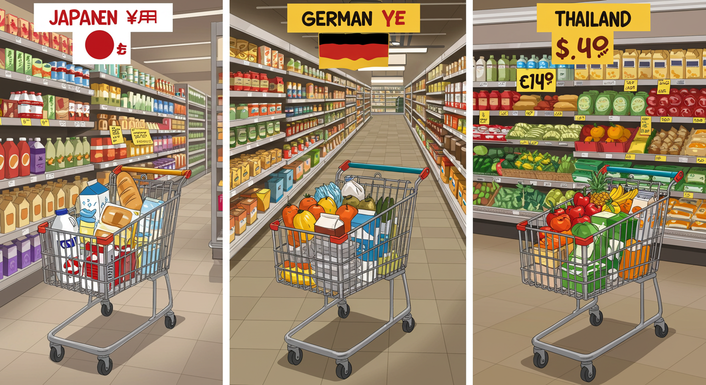 현지 마트 탐방으로 본 진짜 물가 – 여행지별 장바구니 비교기에 관한 이미지