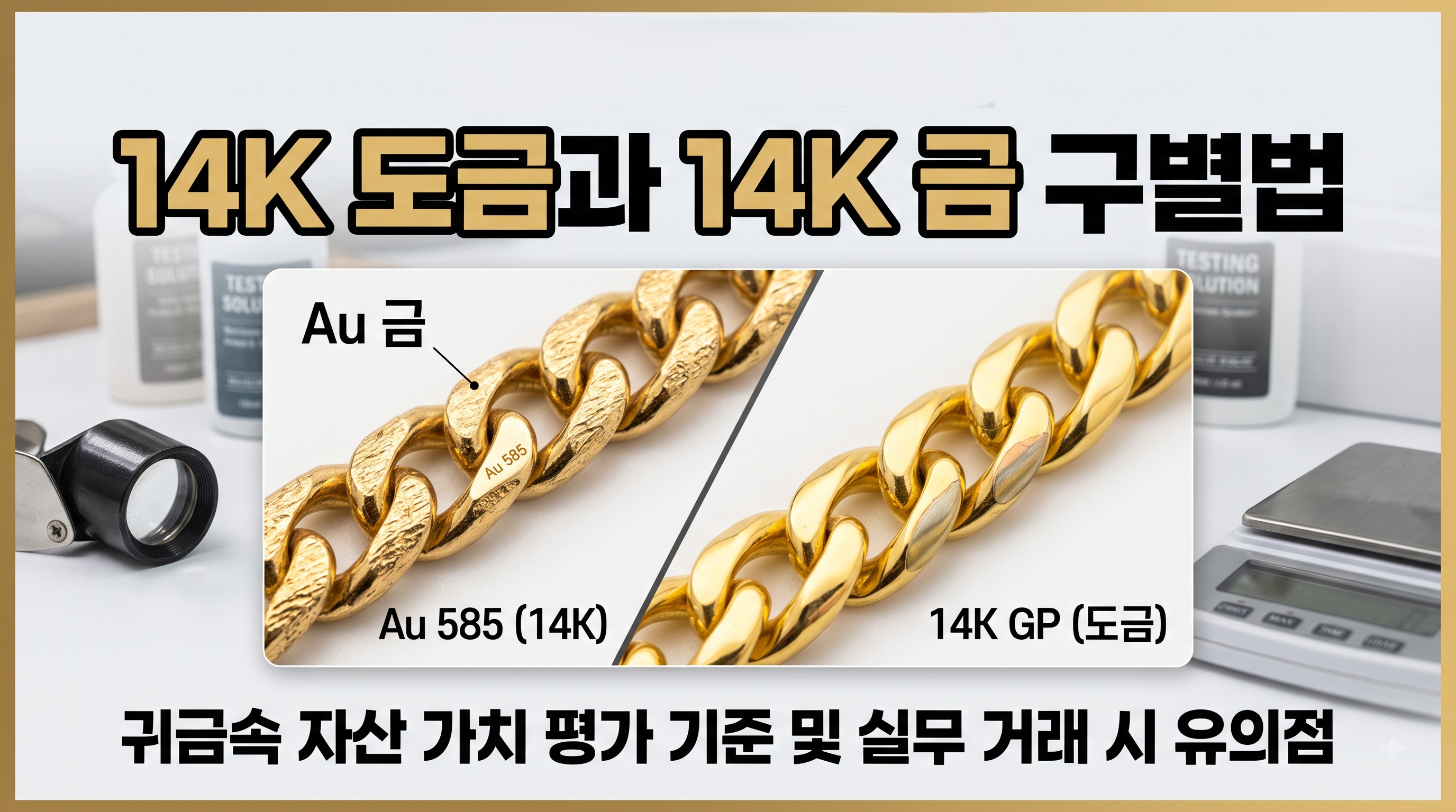 14K 도금과 14K 금 구별법