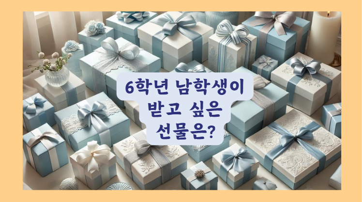 6학년 남학생이 받고 싶은 선물