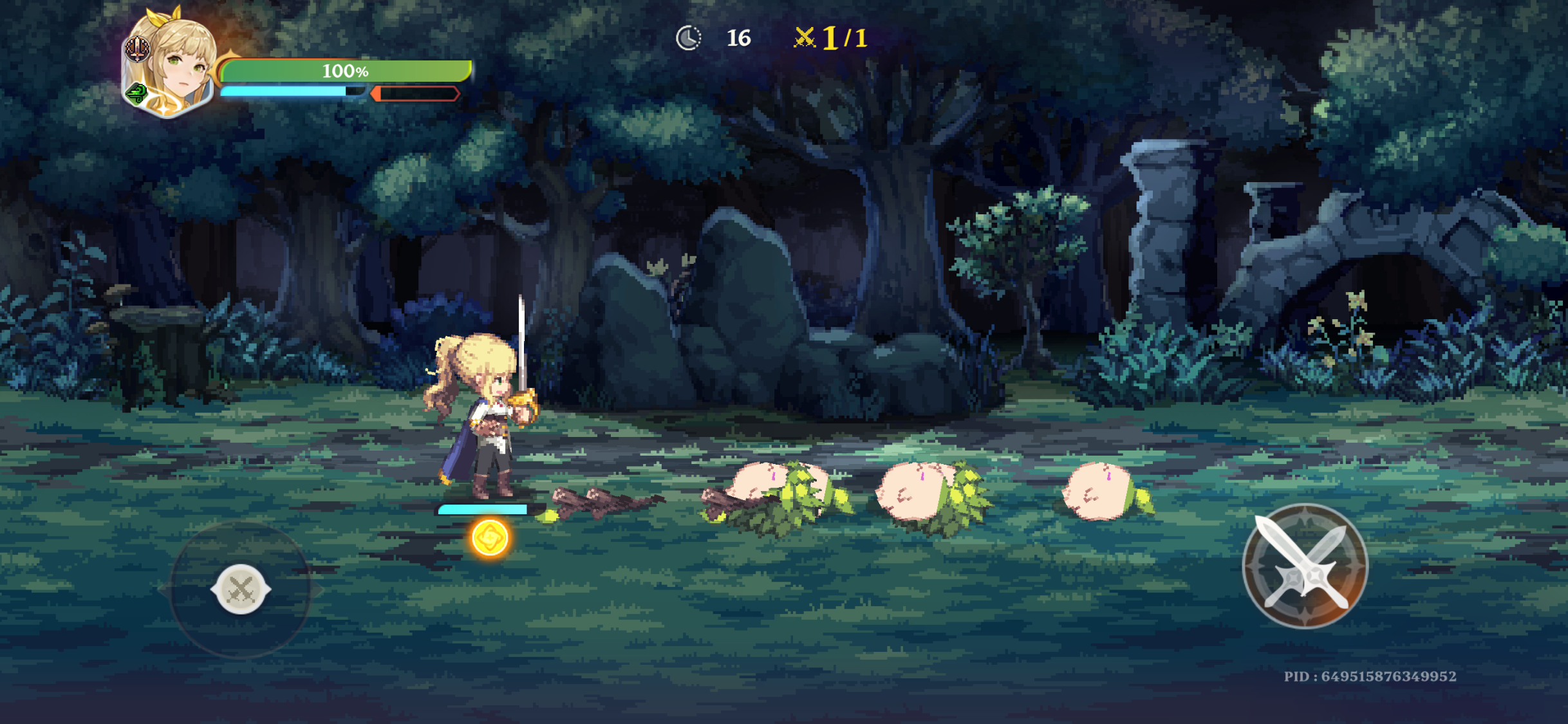 가디스오더 몬스터 잡은 모습