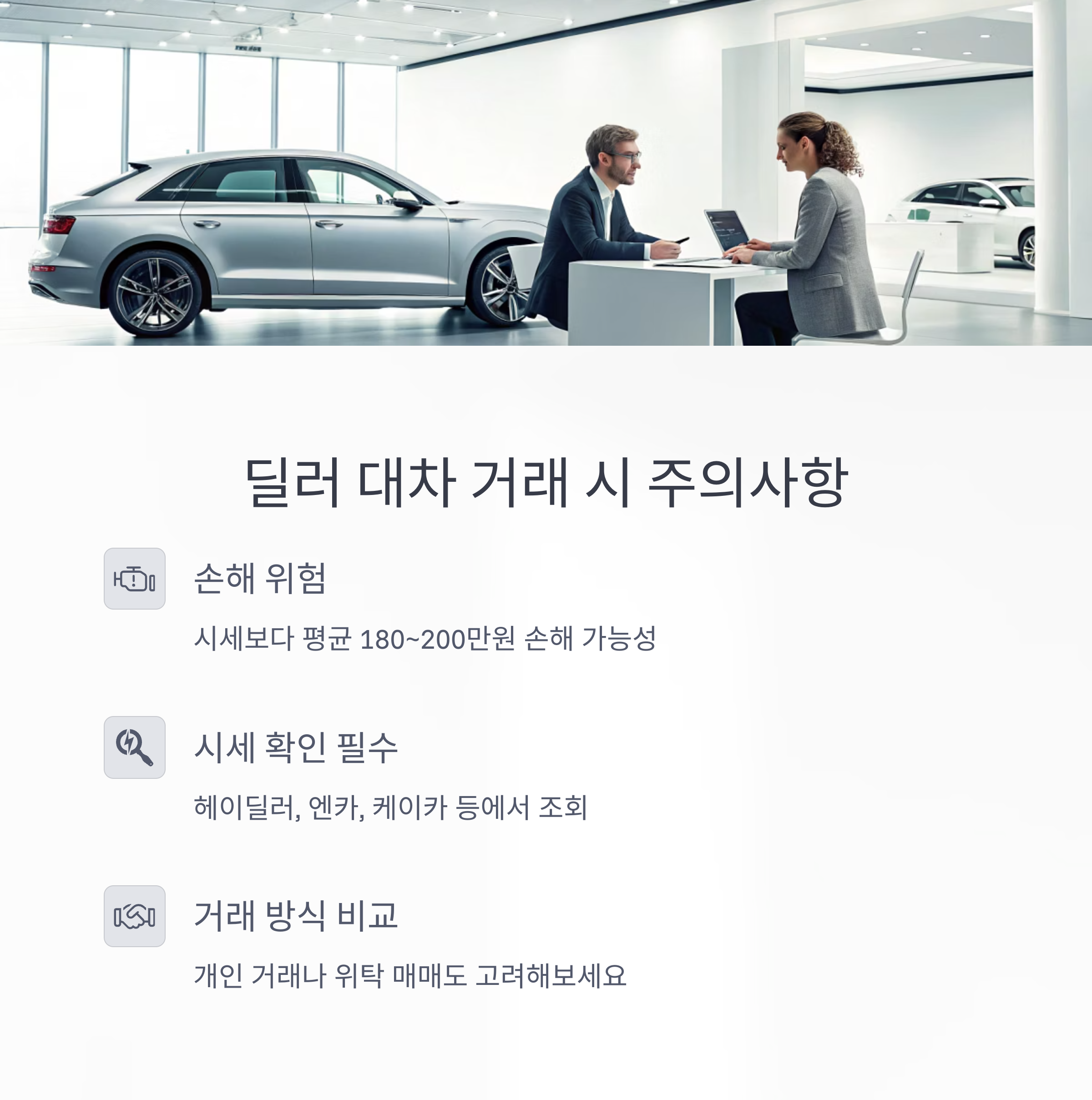 내차를 딜러에게 넘길 때 꼭 알아야 할 것