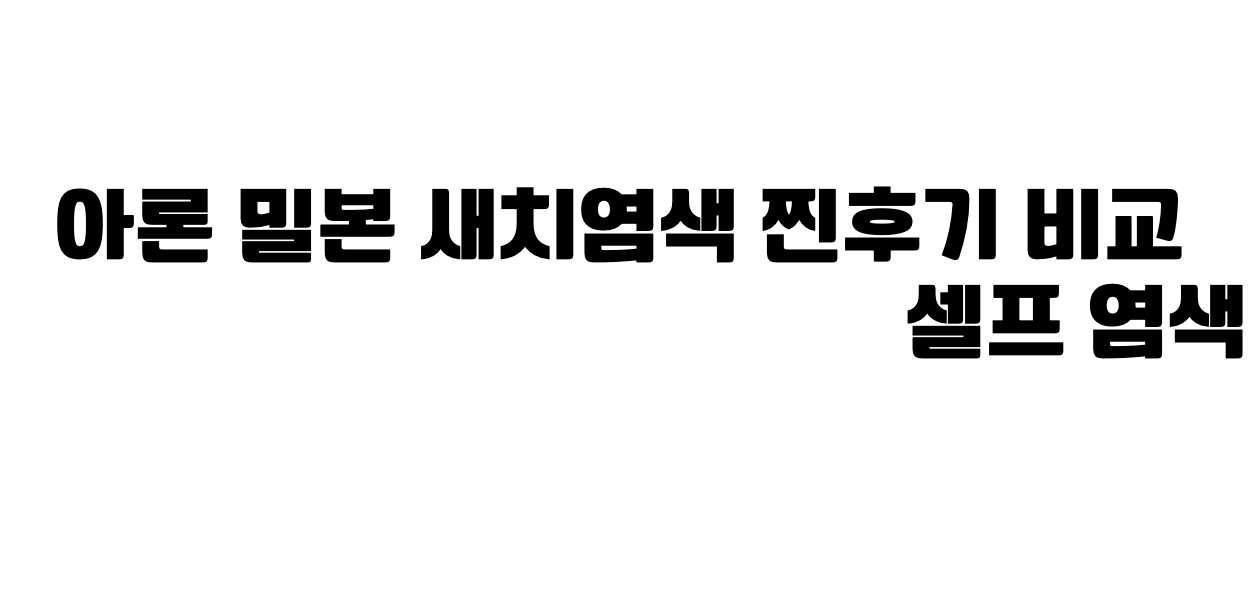 아론 밀본 새치염색 찐후기 비교 셀프 염색 초보가 선택한 저자극 컬러는?