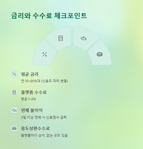 금리와 수수료 체크포인트