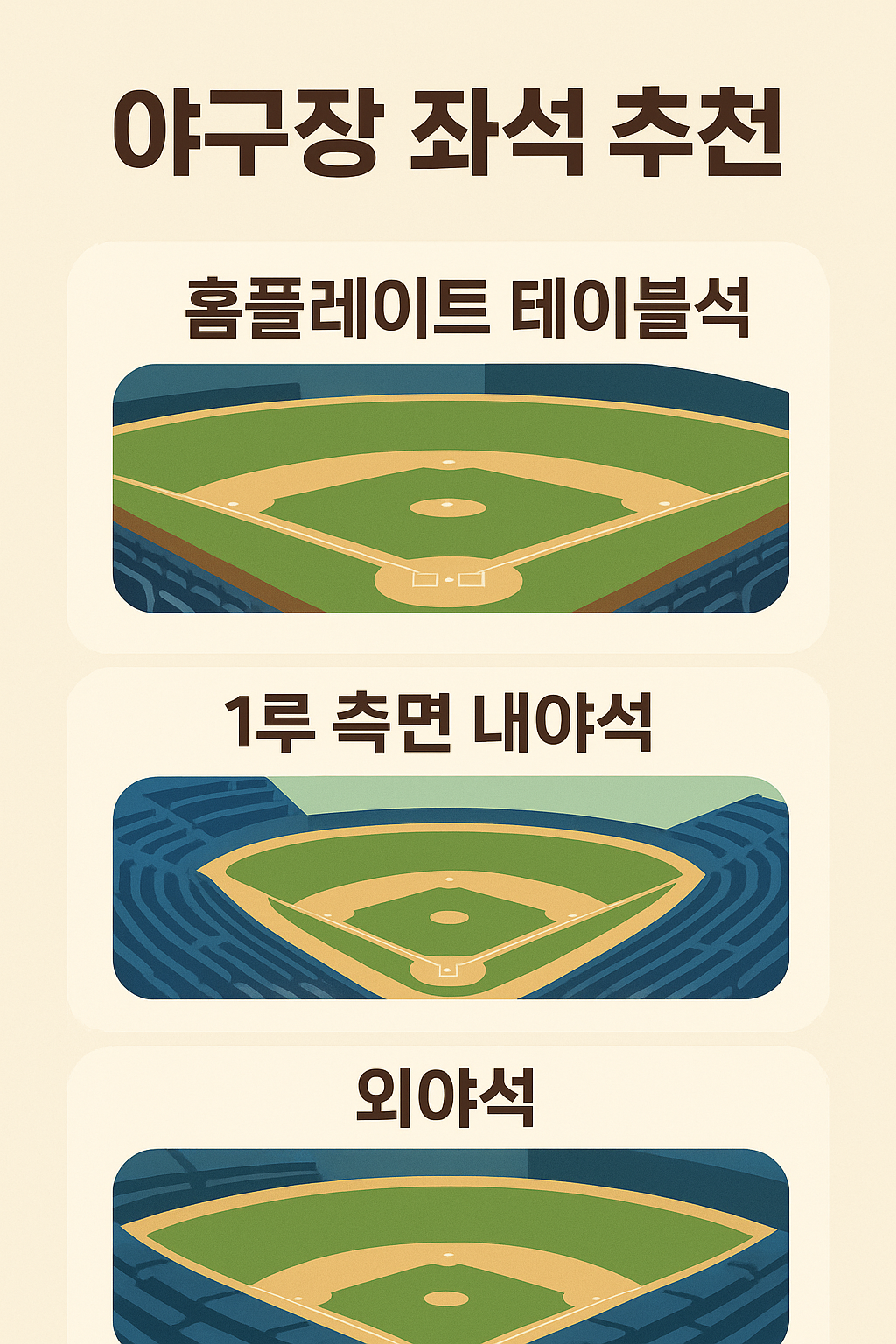 야구장별 가장 좋은 자리 완전 정복! 좌석 추천과 예매 꿀팁 총정리