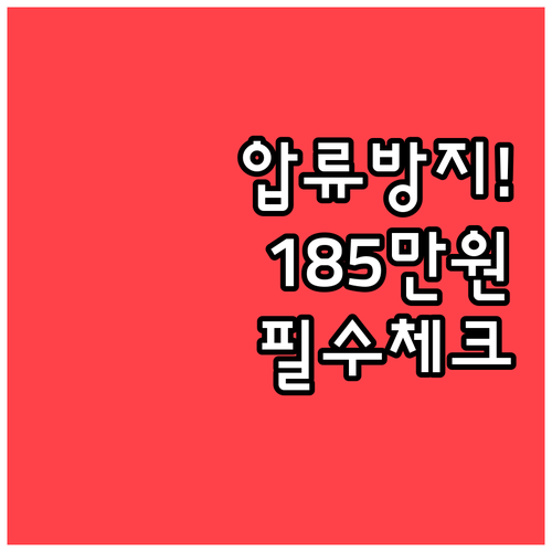 법적 보호 한도 185만 원 내외 생..