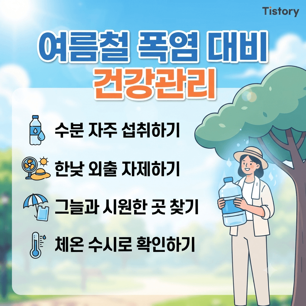 폭염 대비 건강관리 방법(온열질환 예방 생활수칙)