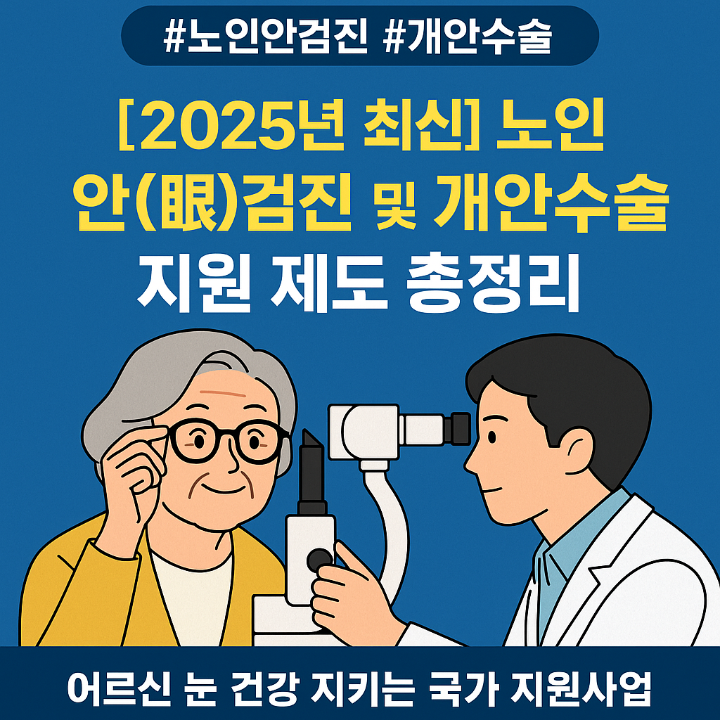 노인 안검진 개안수술 지원