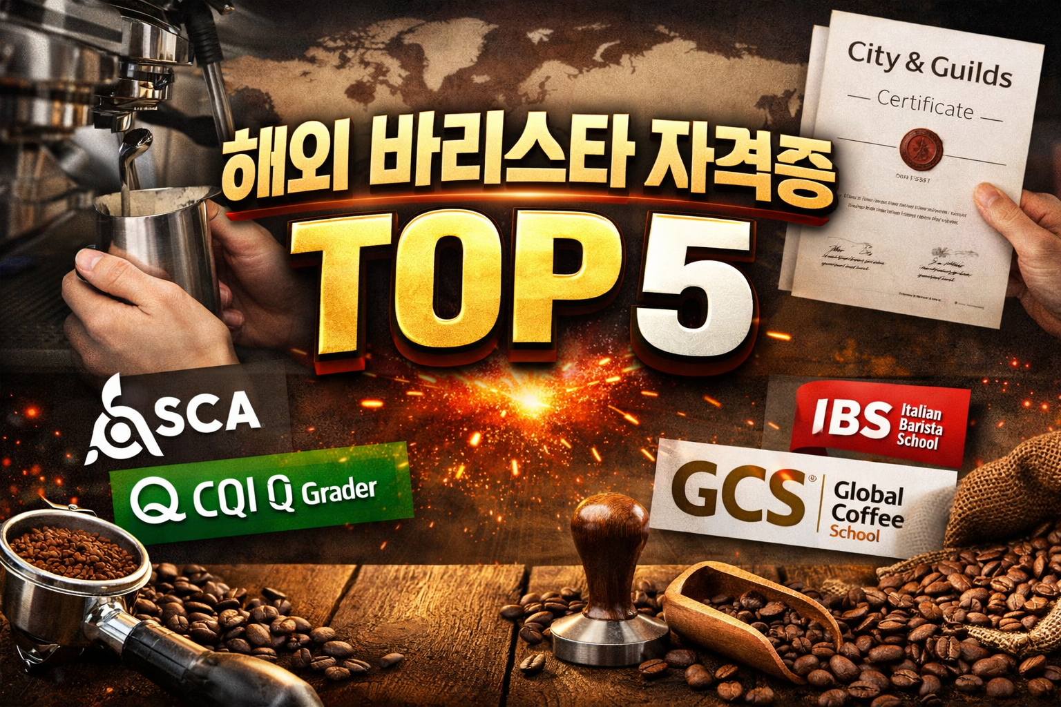 해외 바리스타 자격증 TOP 5 ❘ SCA·CQI·City & Guilds 차이와 취업 활용
