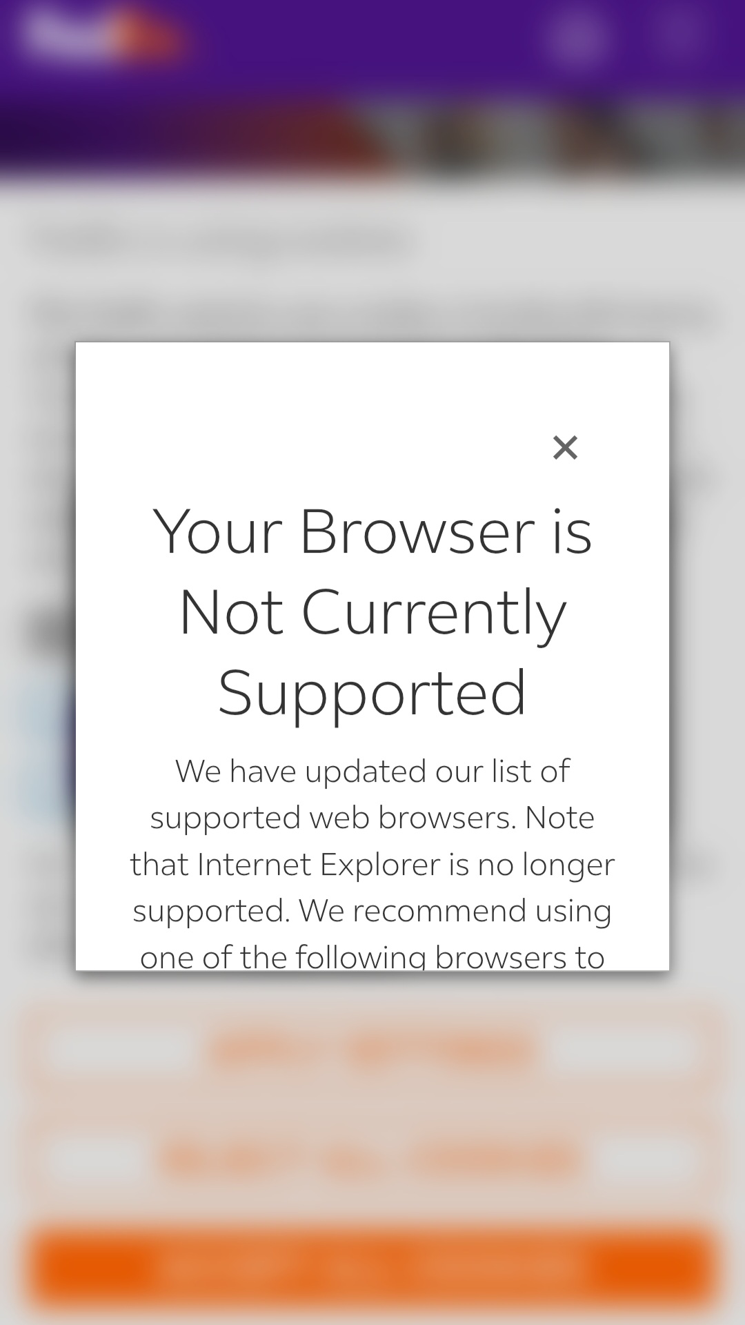 Fedex-고객센터-이용법-안내-Your-Browser-is-Not-Currently-Supported라는-문구가-뜨더라도-당황하지-마세요.