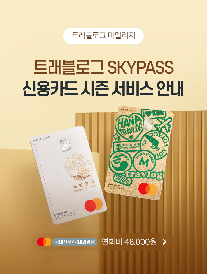 하나 트래블로그 SKYPASS 신용카드