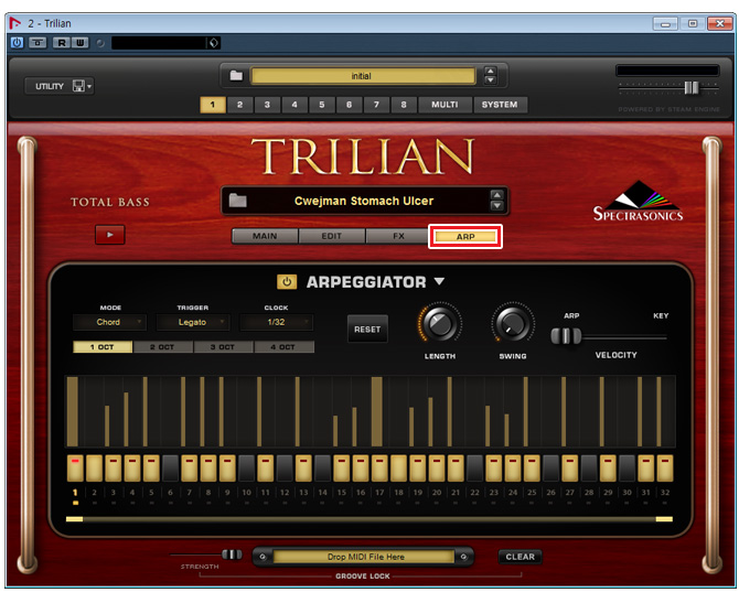 VSTi 베이스 bass 틀리리안 trilian 사용 방법