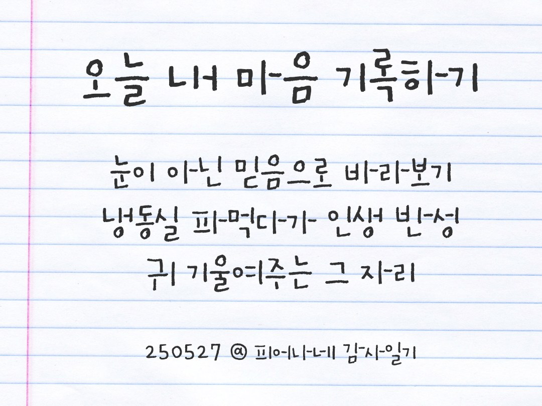 25년 5월 27일 오늘 내 마음 기록하기 감사노트, 감사를 통해 발견한 행복, 오늘 감사한 순간들 by 피어나네 감사일기