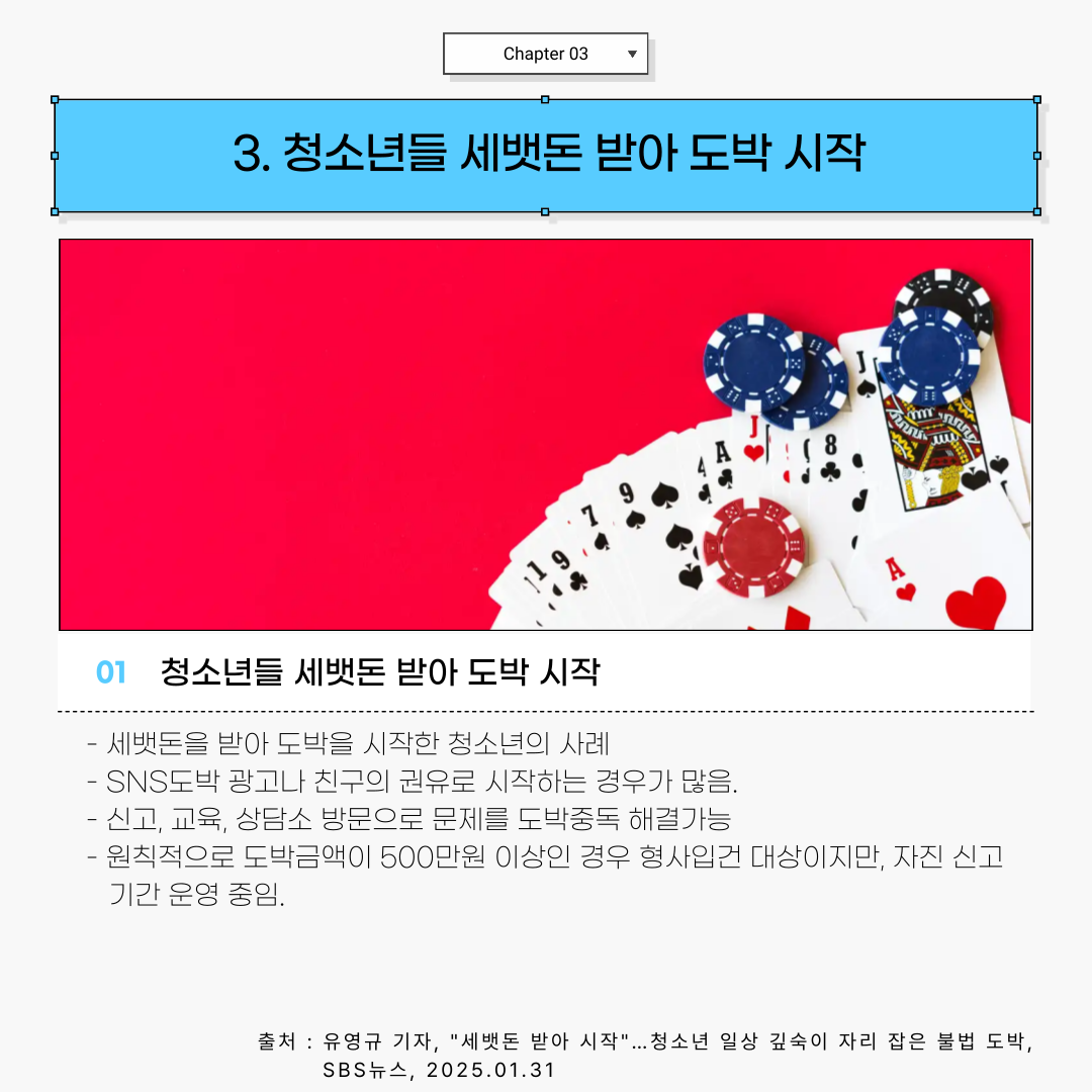 3. 청소년들 세뱃돈 받아 도박 시작