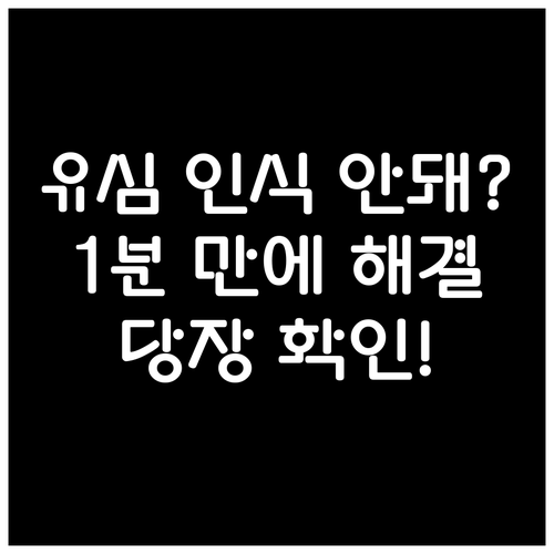 유심 카드 인식 안될 때 집에서 해결..