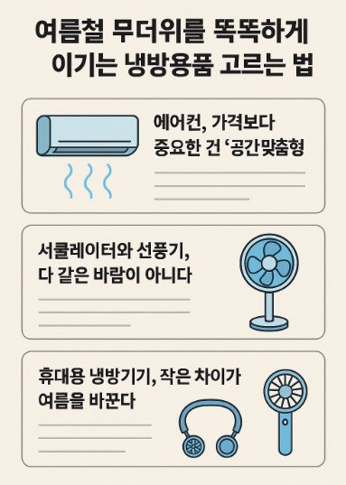 여름철 냉방용품 관련 사진