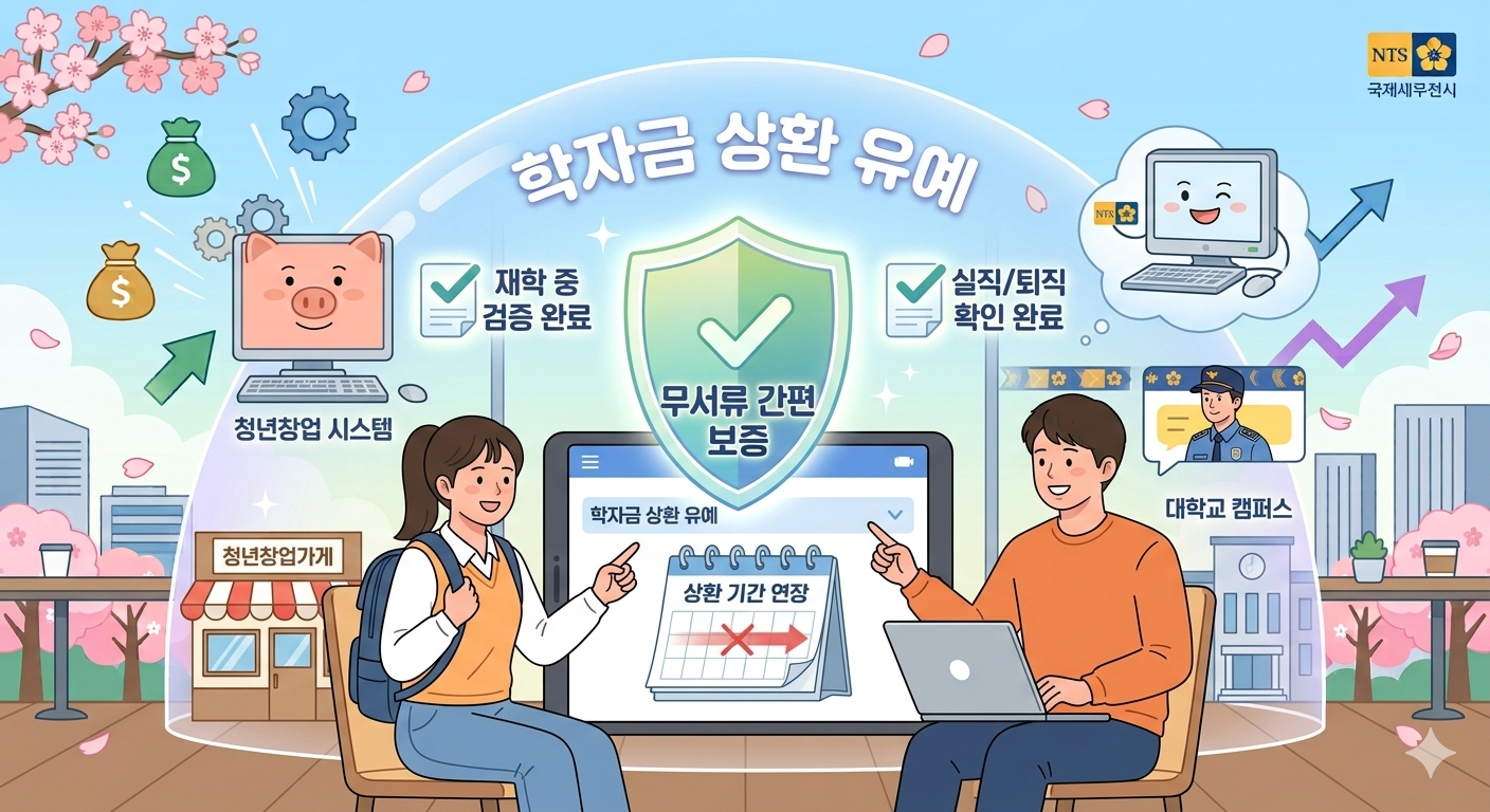 학자금 대출 상환 독촉, 연체 가산금 없이 안전하게 미루는 가장 쉬운 방법: 학자금 상환 유예 제도!