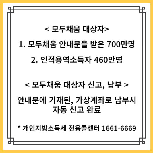 종합소득세 모두채움 대상자