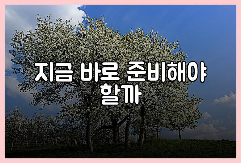 지금 바로 준비해야 할까