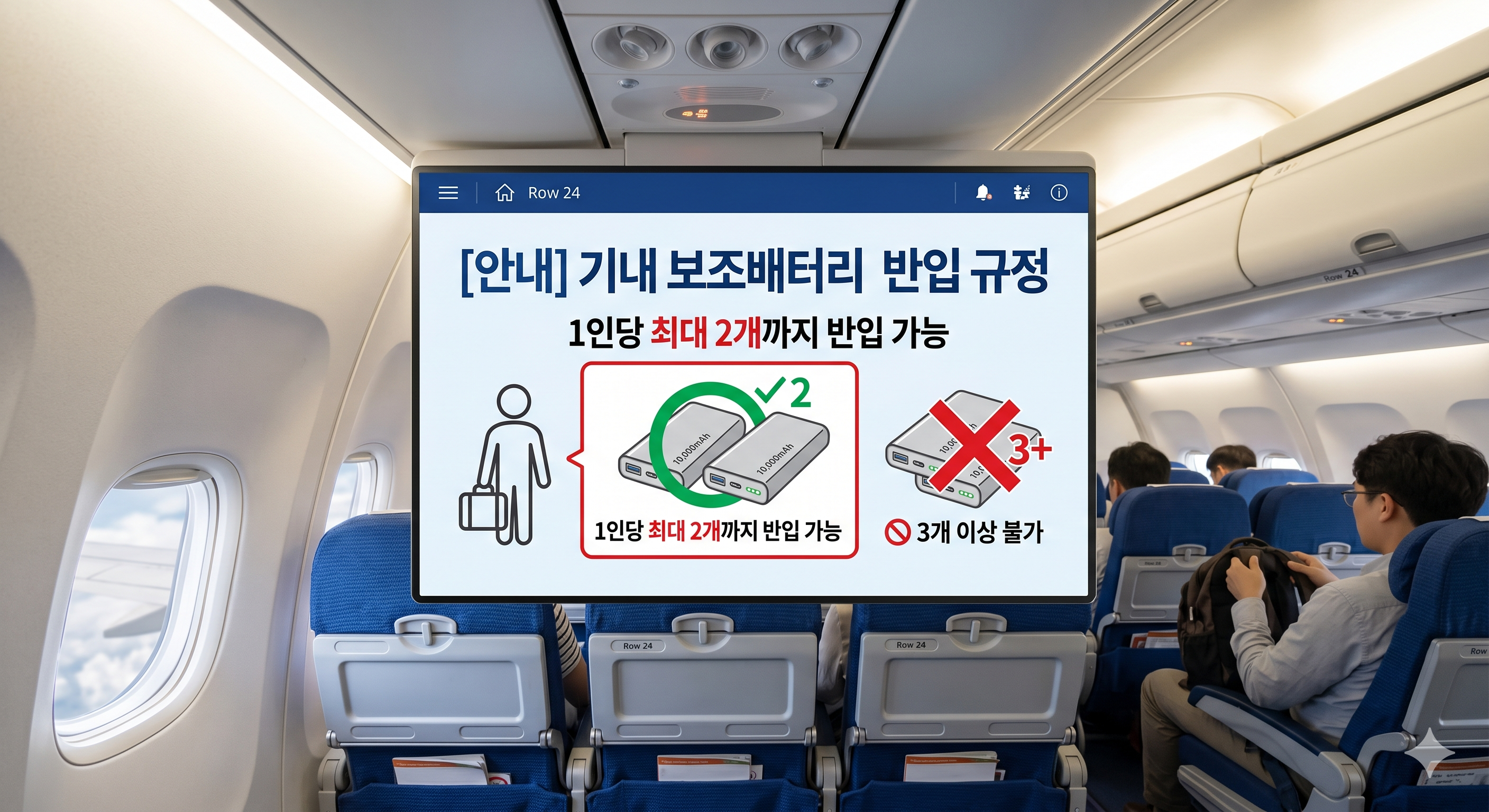보조배터리 반입 규정