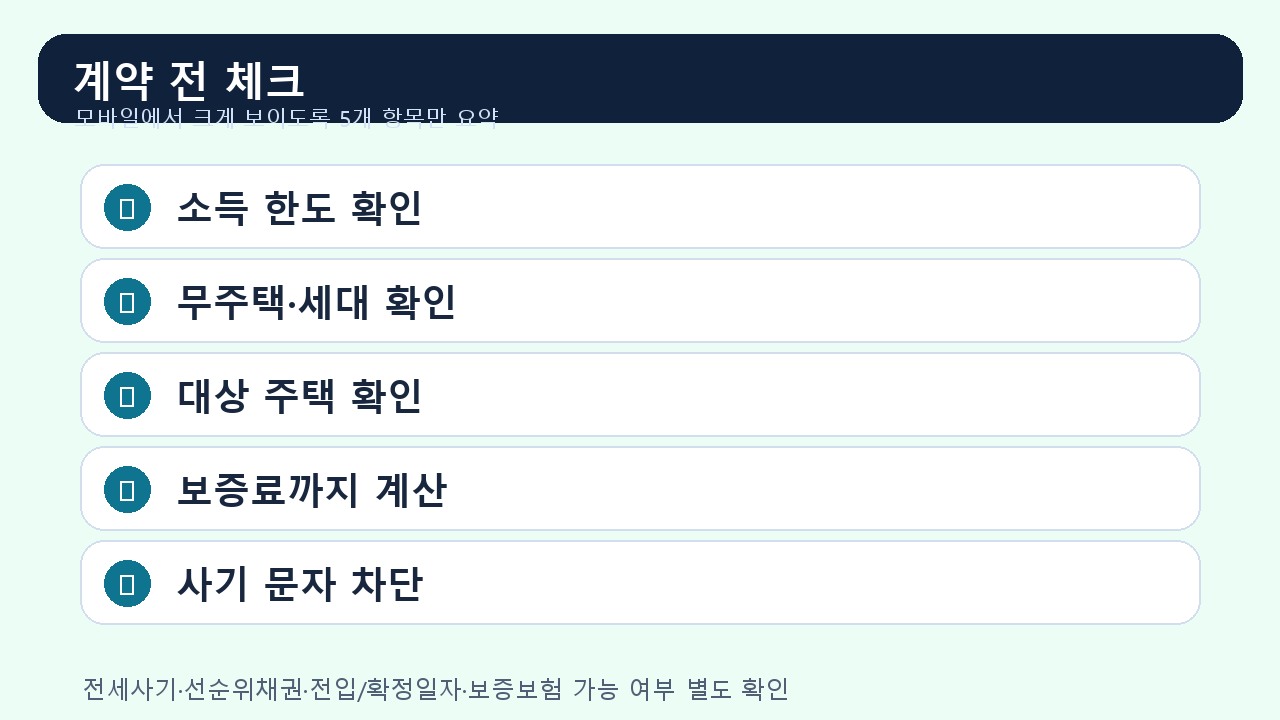 버팀목 전세자금대출 2026 계약 전 체크리스트 이미지
