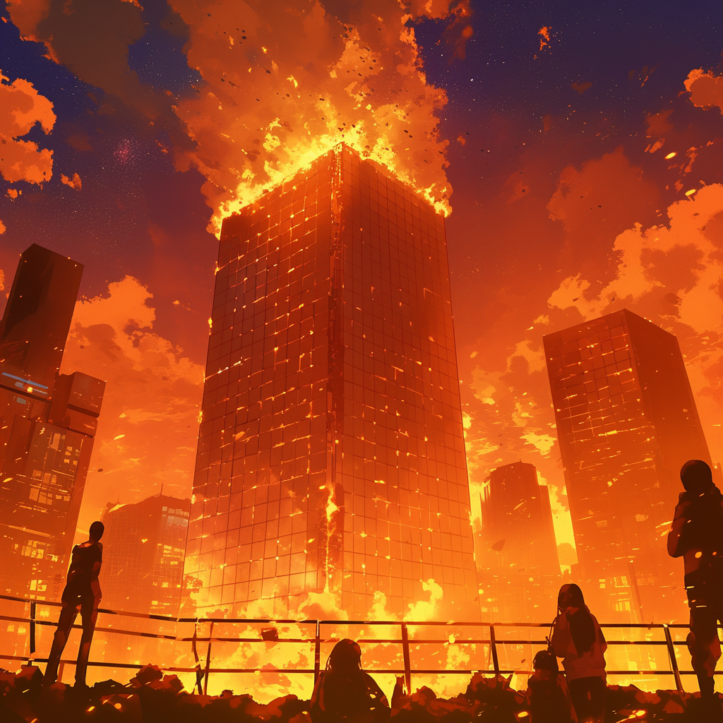 건물에 불 나는 꿈