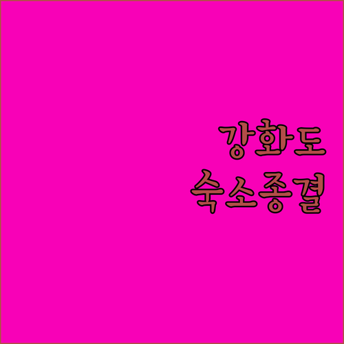 서울 근교 힐링 강화도 숙소 추천 가..