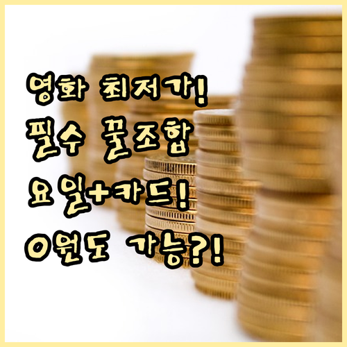 요일 특가와 신용카드 혜택을 결합하는..