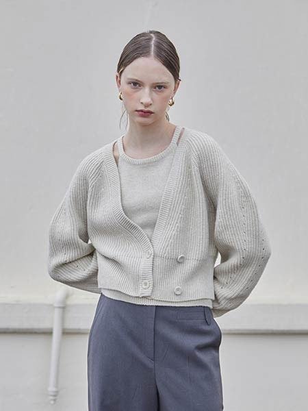 온앤온 홀터넥 랩가디건 NES2WD921