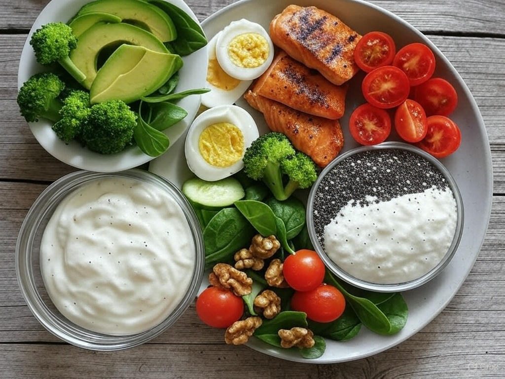 다이어트할 때 먹으면 오히려 살 빠지는 음식 10가지:아보카도 계란 그릭요거트 브로콜리 연어 치아씨드 토마토 오이 시금치 호두