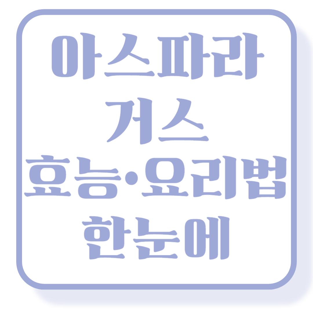 아스파라거스 효능 및 손질, 요리법