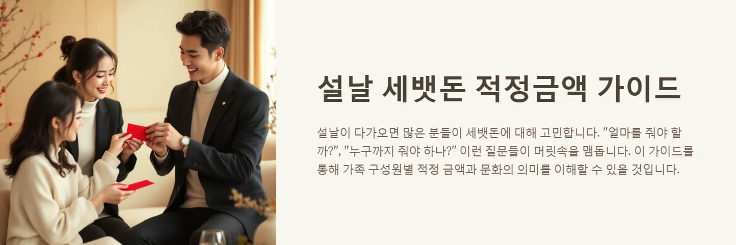 설날 세뱃돈 적정금액