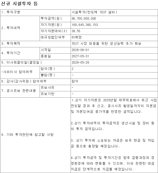 네패스아크 공시