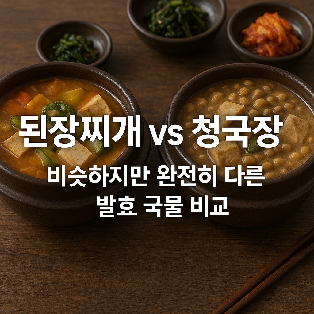 된장찌개 vs 청국장 차이점