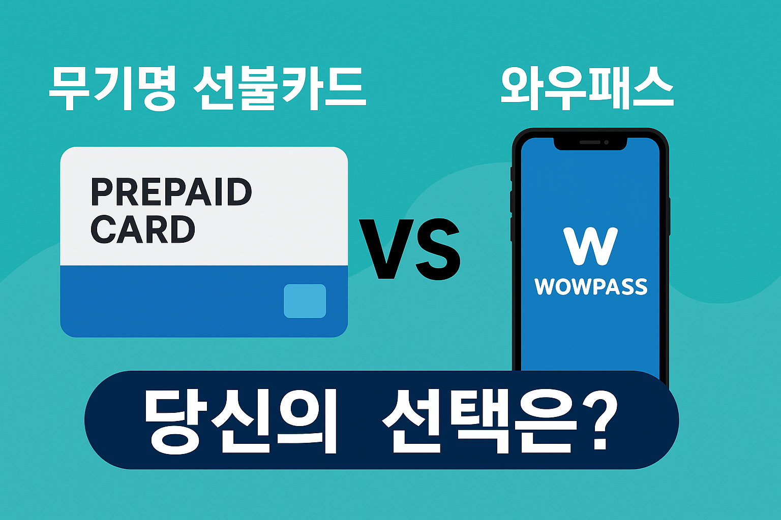 무기명 선불카드와 와우패스, 당신의 선택은?