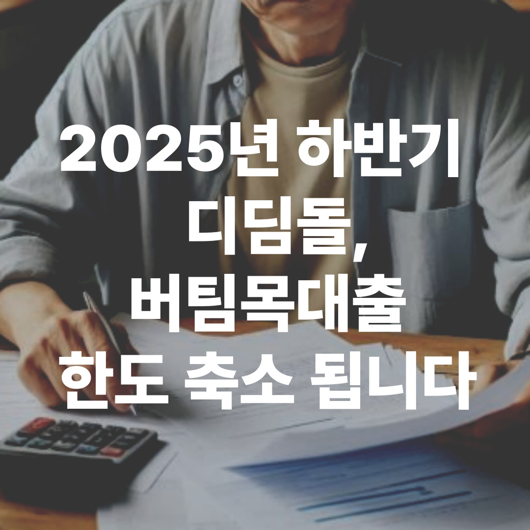 2025년 디딤돌&middot;버팀목 대출 정책 관련 이미지