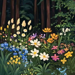 various flowers painting